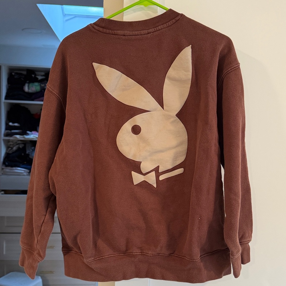 Unisex PLAYBOY Chocolate Crewneck Sweatshirt